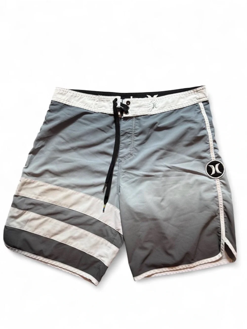 Hurley Men's Gray and White Board Shorts